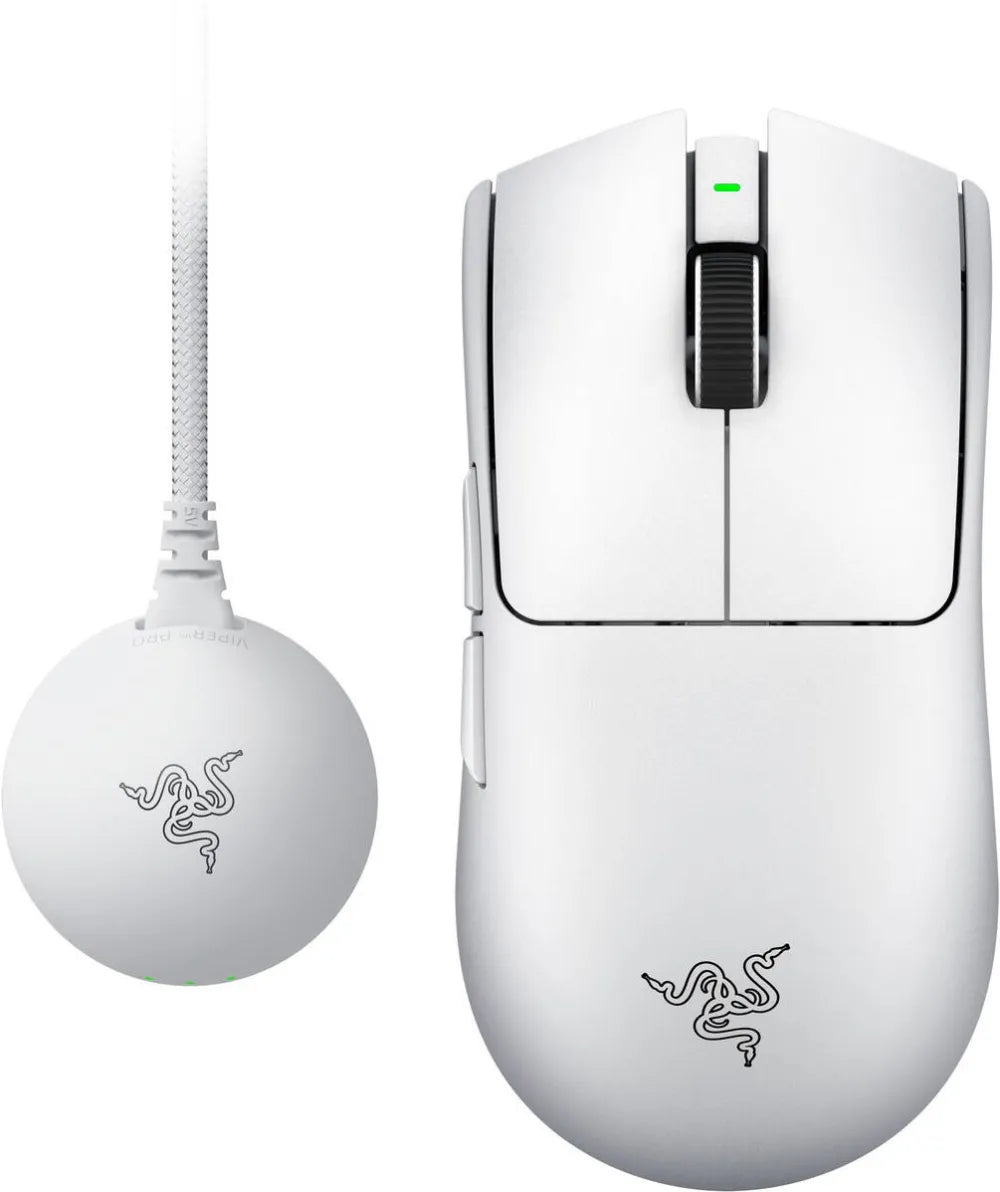 Mouse gaming wireless Razer Viper V4 Pro, Focus Pro 50K Optical Sensor Gen-3, ultra-usor, 50000 DPI, Alb