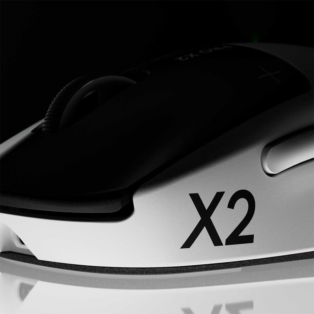 Mouse gaming wireless Logitech PRO X2 Superstrike, 44000 DPI, senzor Hero 2, Alb/Negru