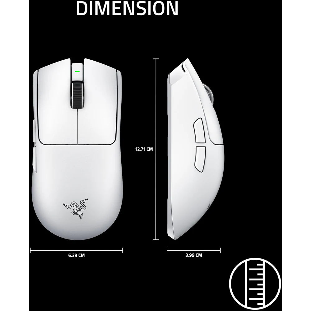 Mouse gaming wireless Razer Viper V4 Pro, Focus Pro 50K Optical Sensor Gen-3, ultra-usor, 50000 DPI, Alb
